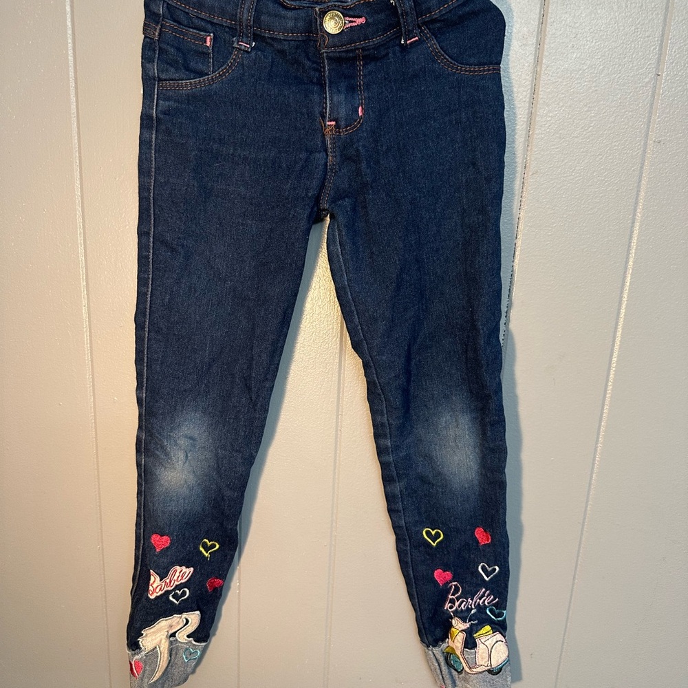 Barbie Blue Embroidered Jeans